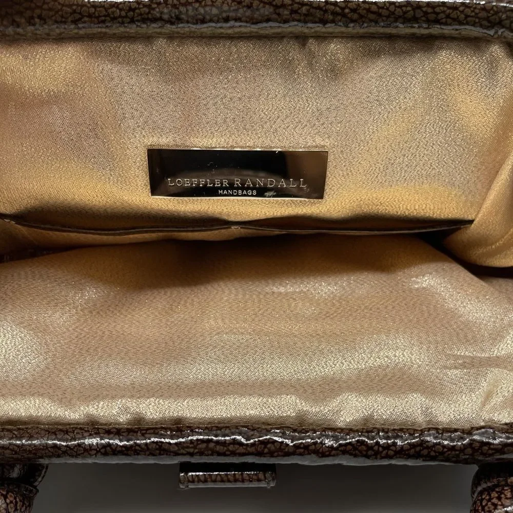 Loeffler Randall Pebbled Patent Doctor Satchel Bag